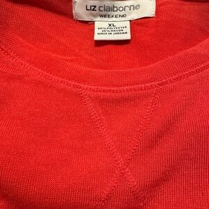 Liz Claiborne Weekend Vibrant Coral Top